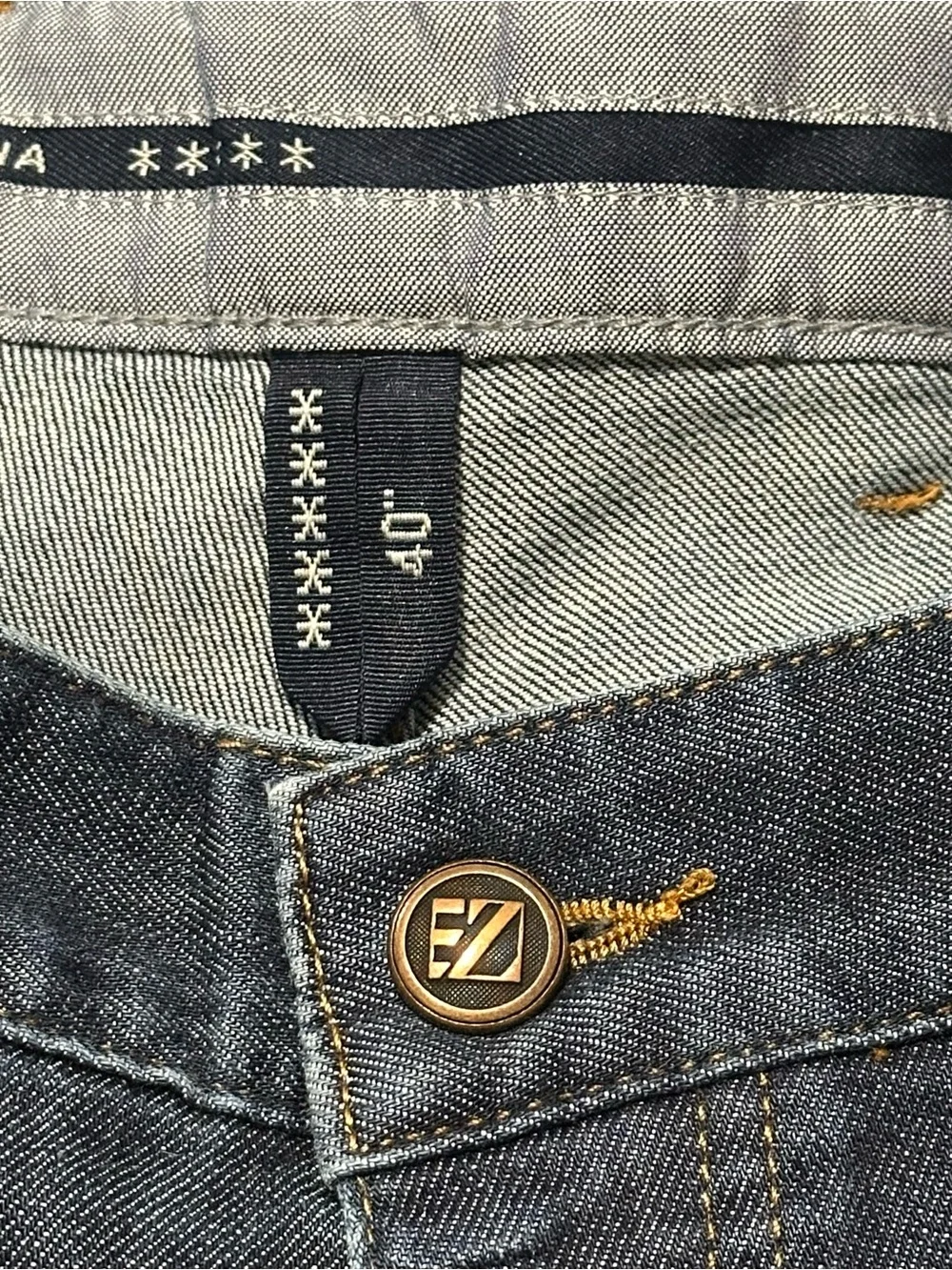 Ermenegildo Zegna Men’s Size 40 x 40 Dark Blue Wash Denim Straight Leg Jeans